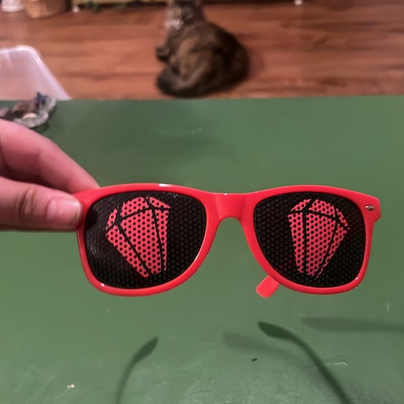 Ruby Red Plastic Sunglasses - Picture 4 of 4